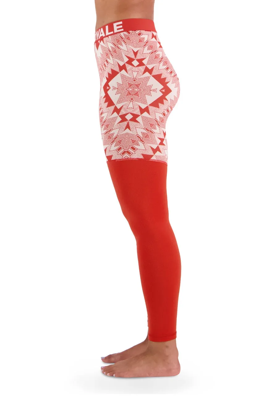 Mons Royale Cascade Legging Thermals Womens Retro Red Nordtek