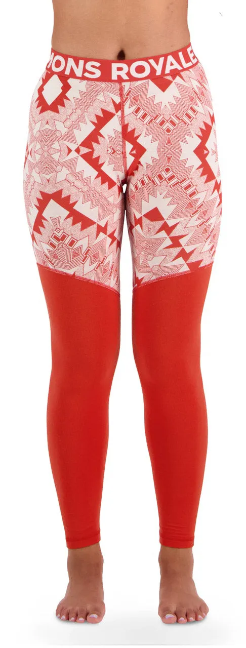 Mons Royale Cascade Legging Thermals Womens Retro Red Nordtek