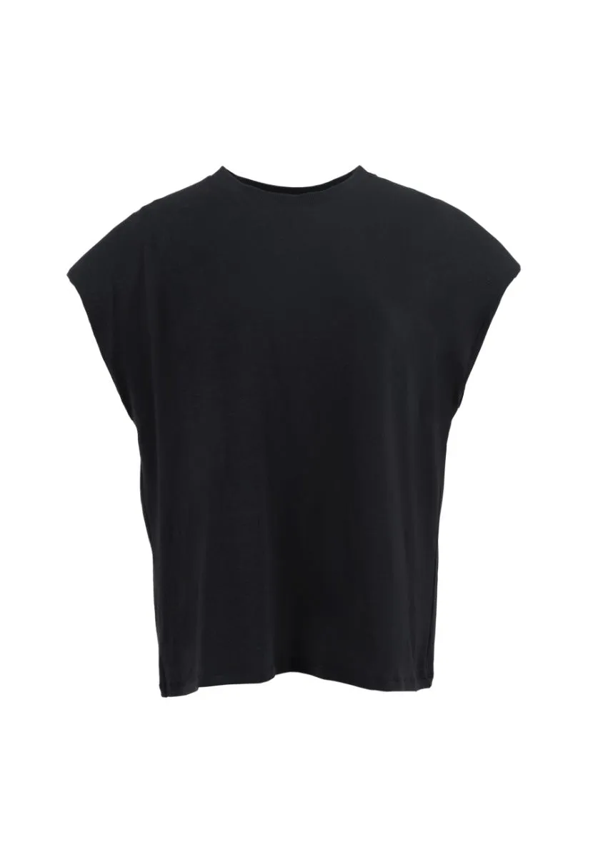 Muscat  - Bold Shoulder Tee - Black Sand