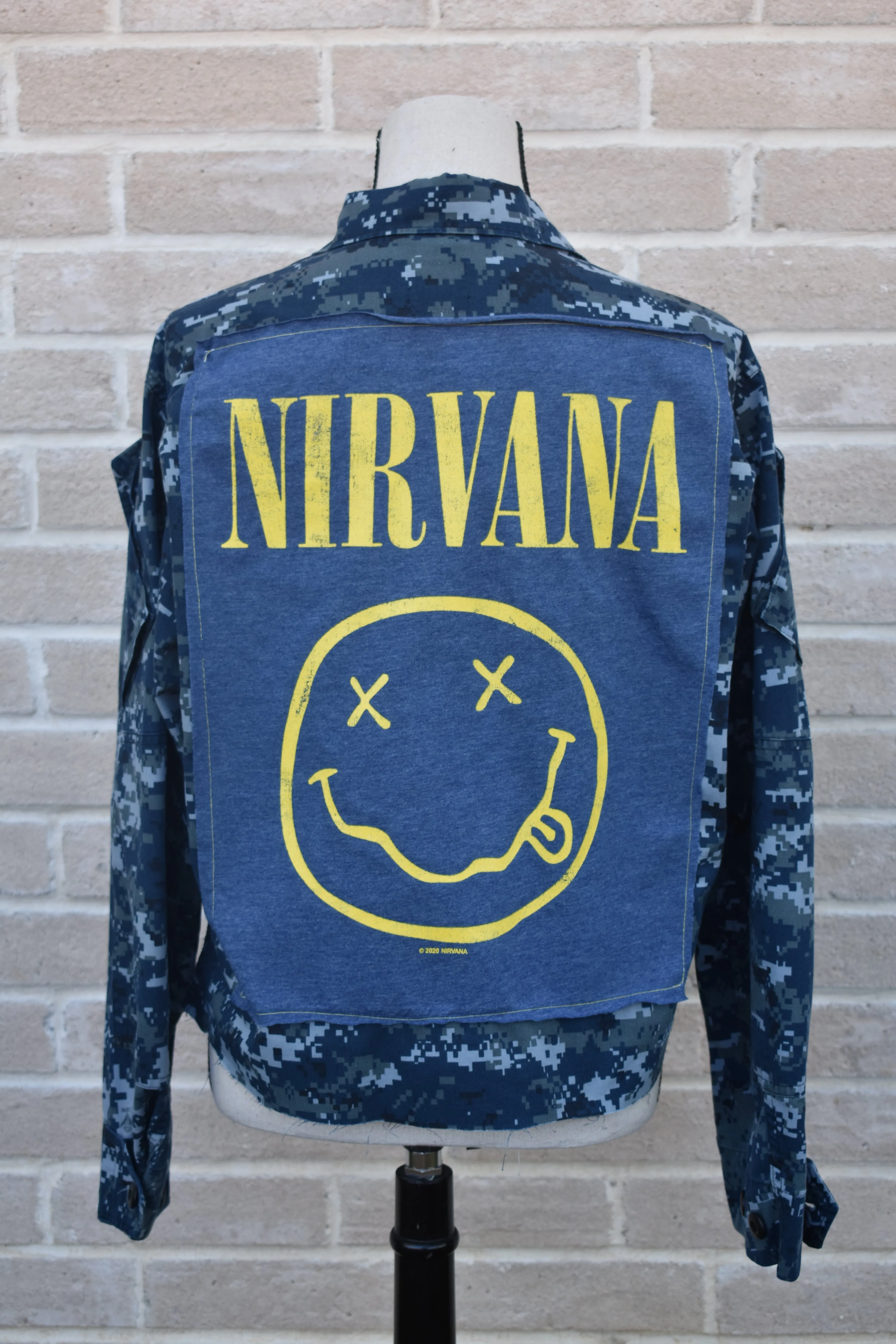 Nirvana Vintage Repurposed Navy Military Jacket