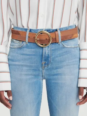 O Ring Patchwork Belt -- Saddle Multi