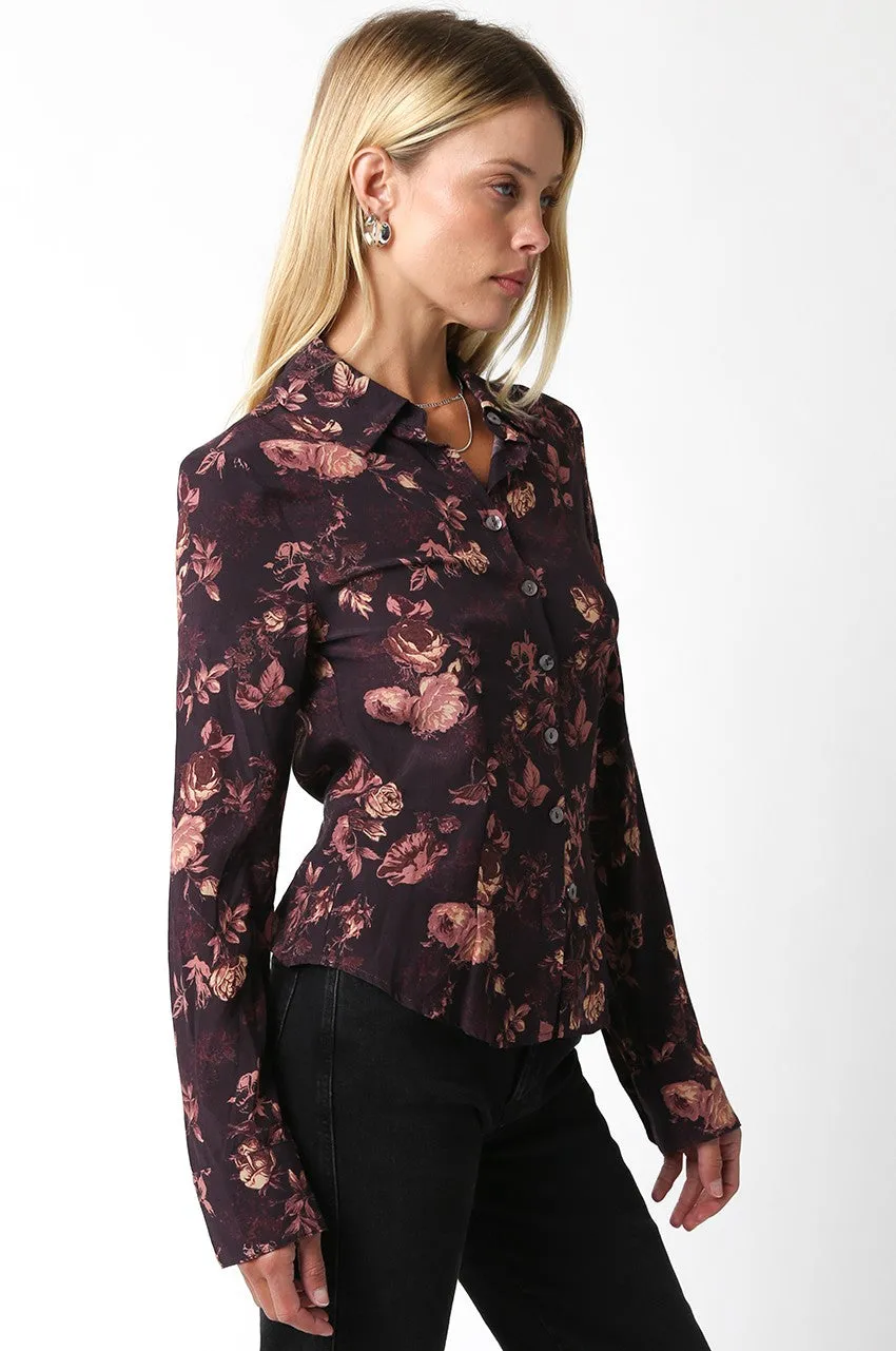 Olivaceous Angela Floral Shirt