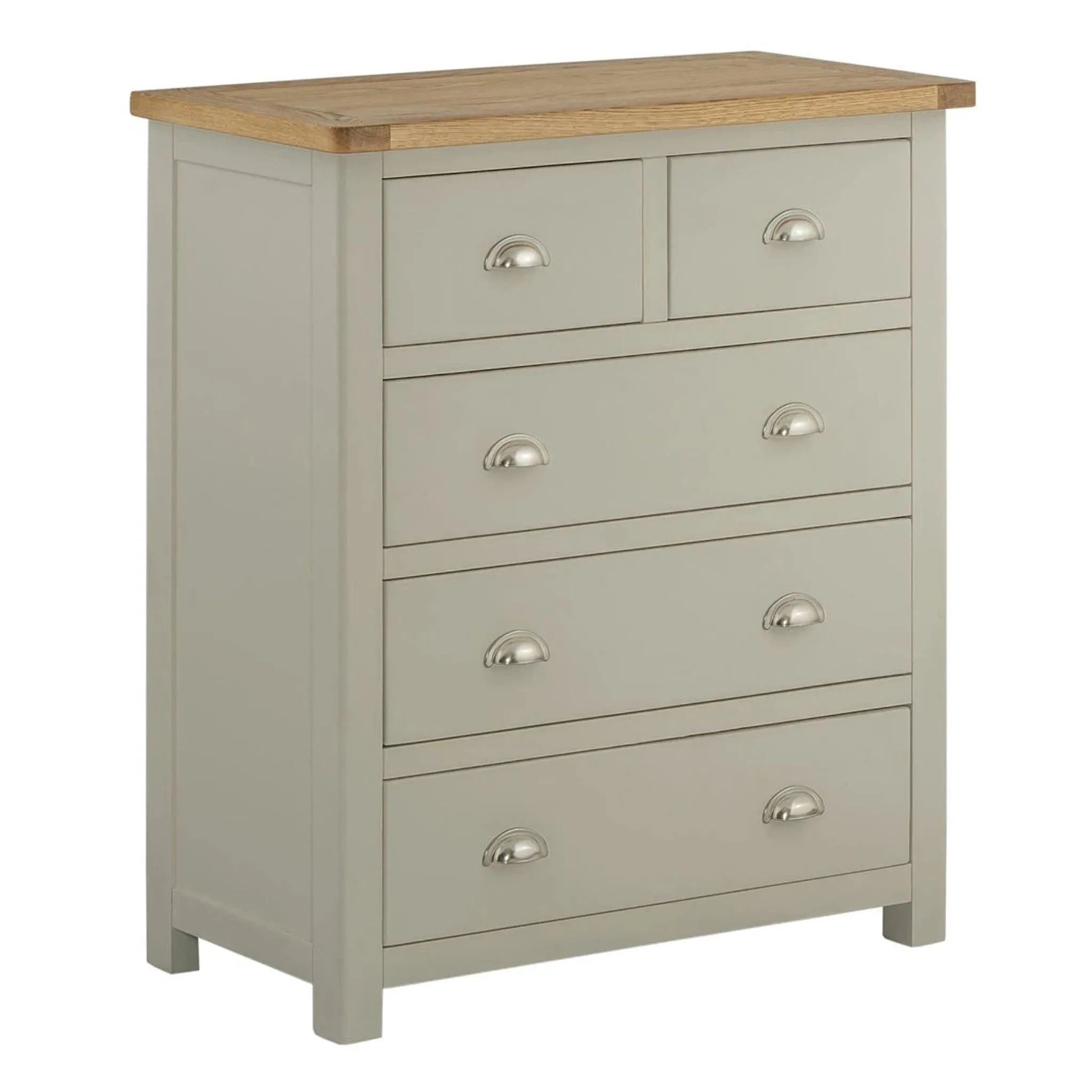 Padstow Grey 2 over 3 Drawer Chest