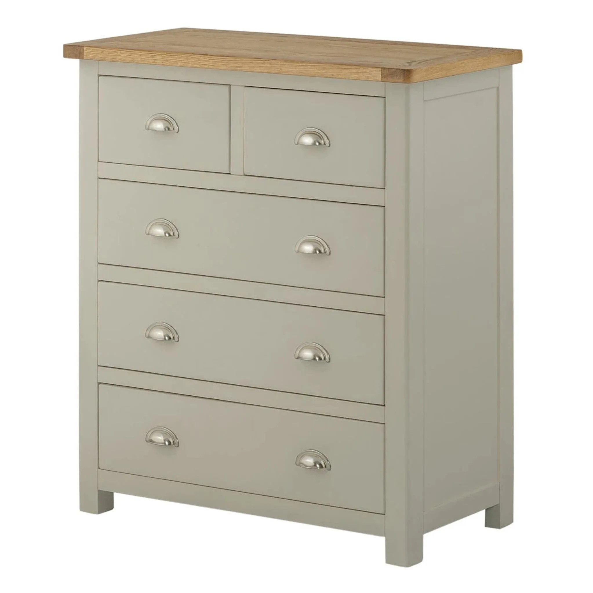 Padstow Grey 2 over 3 Drawer Chest