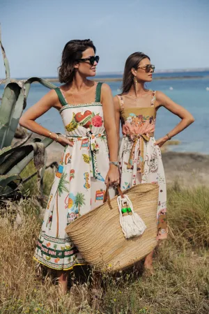 Paradise maxi dress multicolor