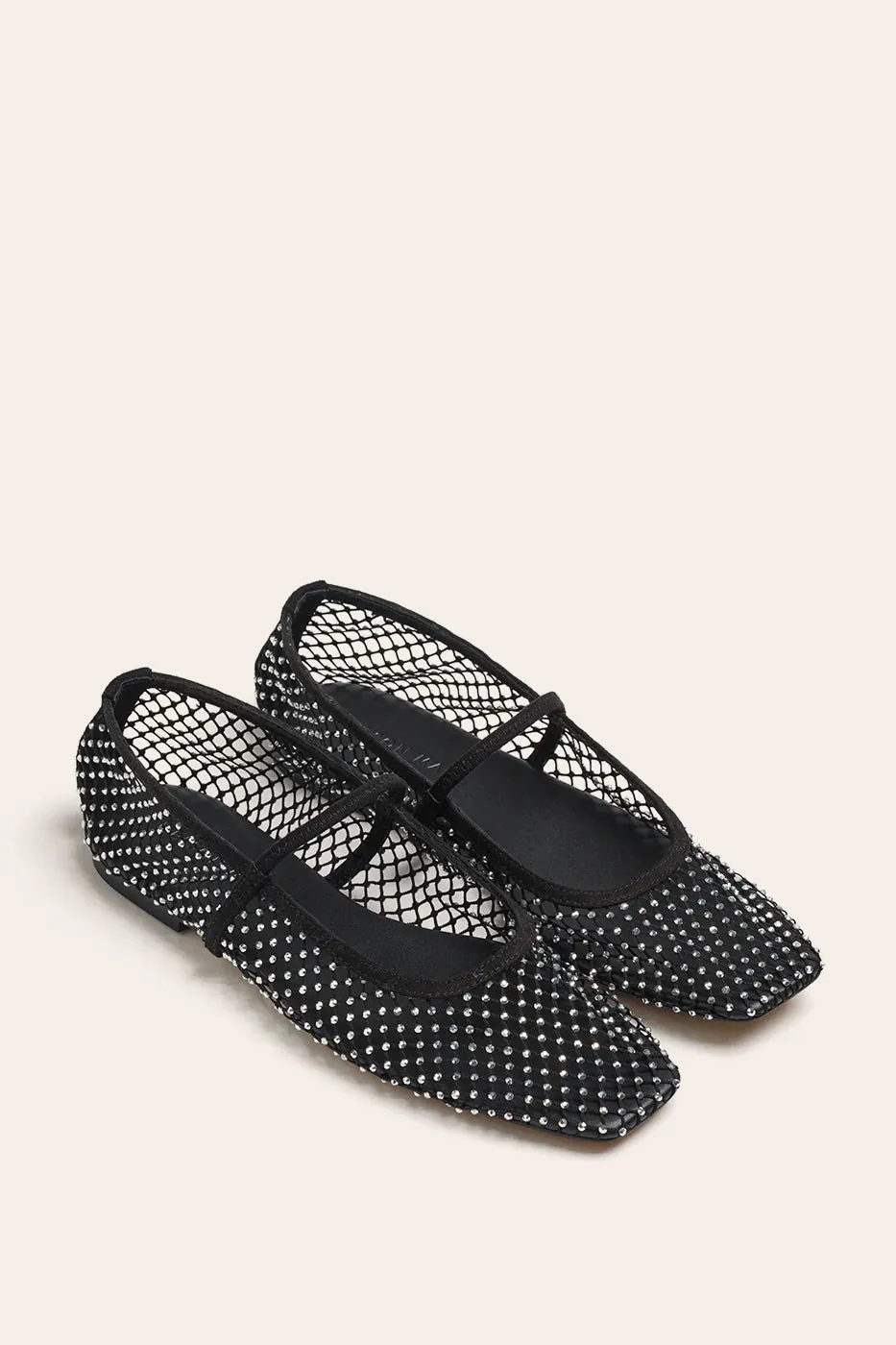 PHOEBE MESH FLAT - BLACK MESH STUD