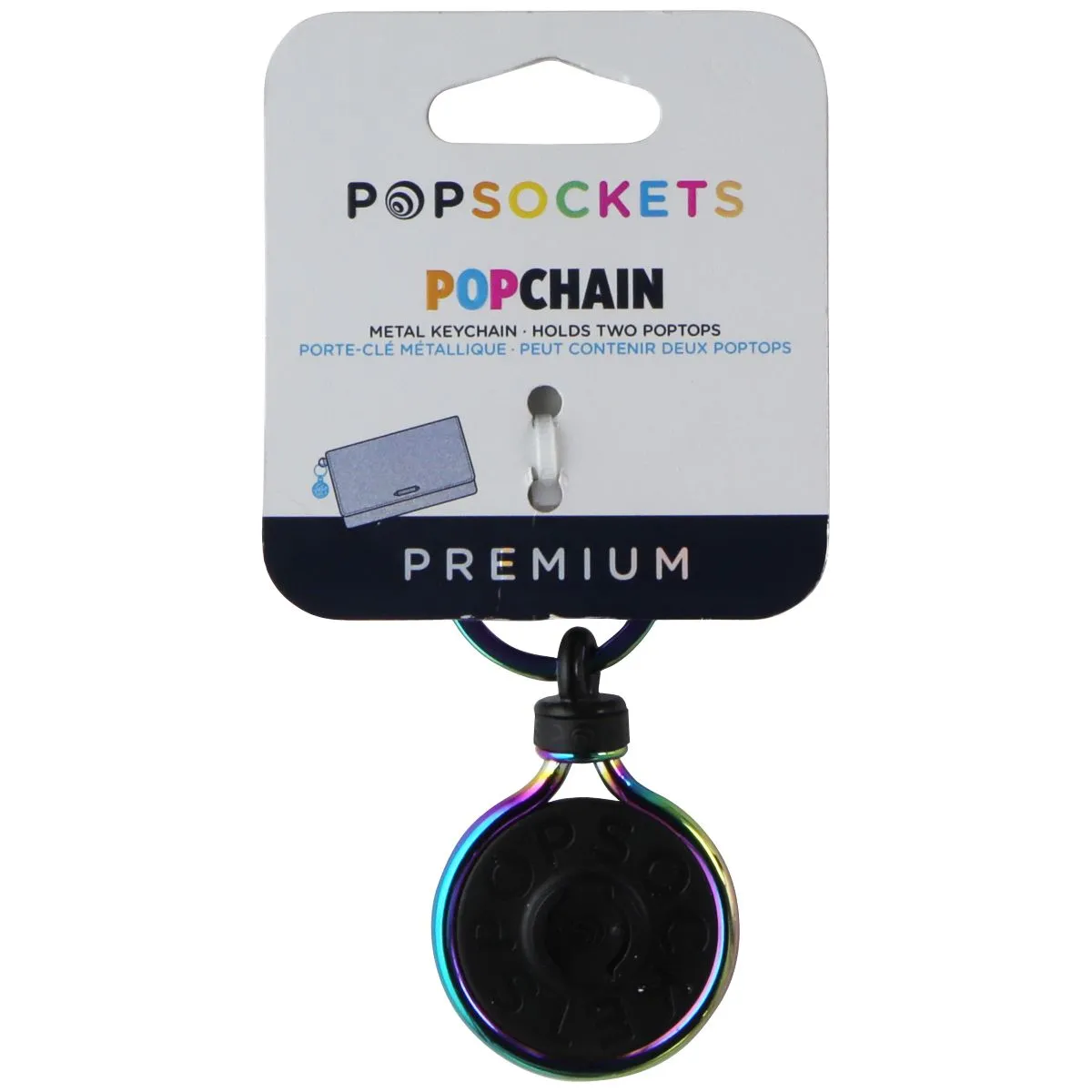 PopSockets PopChain Backpack Clip for Swappable Tops - Chromatic