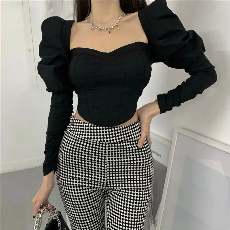 Puff Sleeve Corset Top