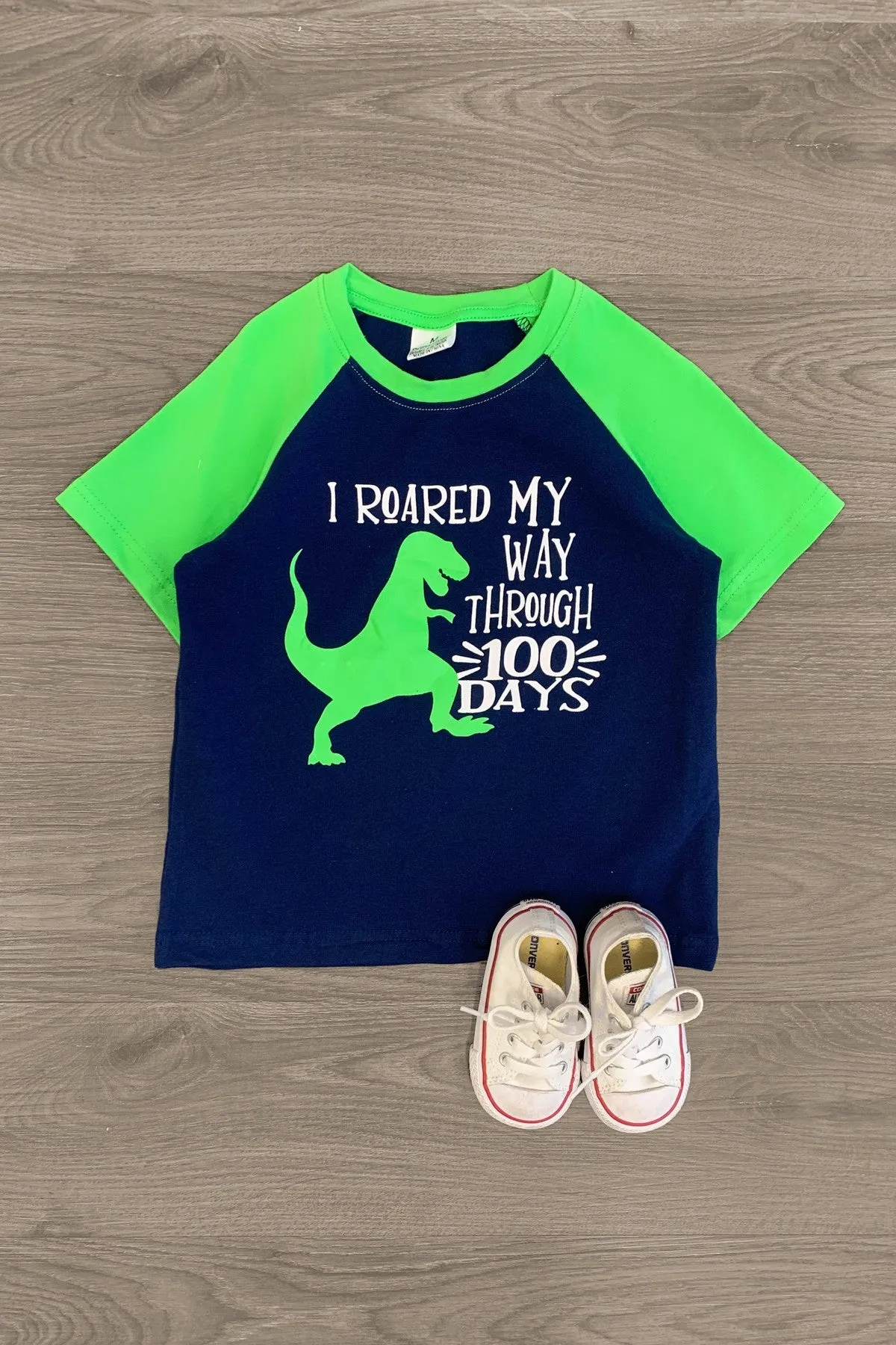 "I Roared My Way Through 100 Days" T-Rex T-Shirt