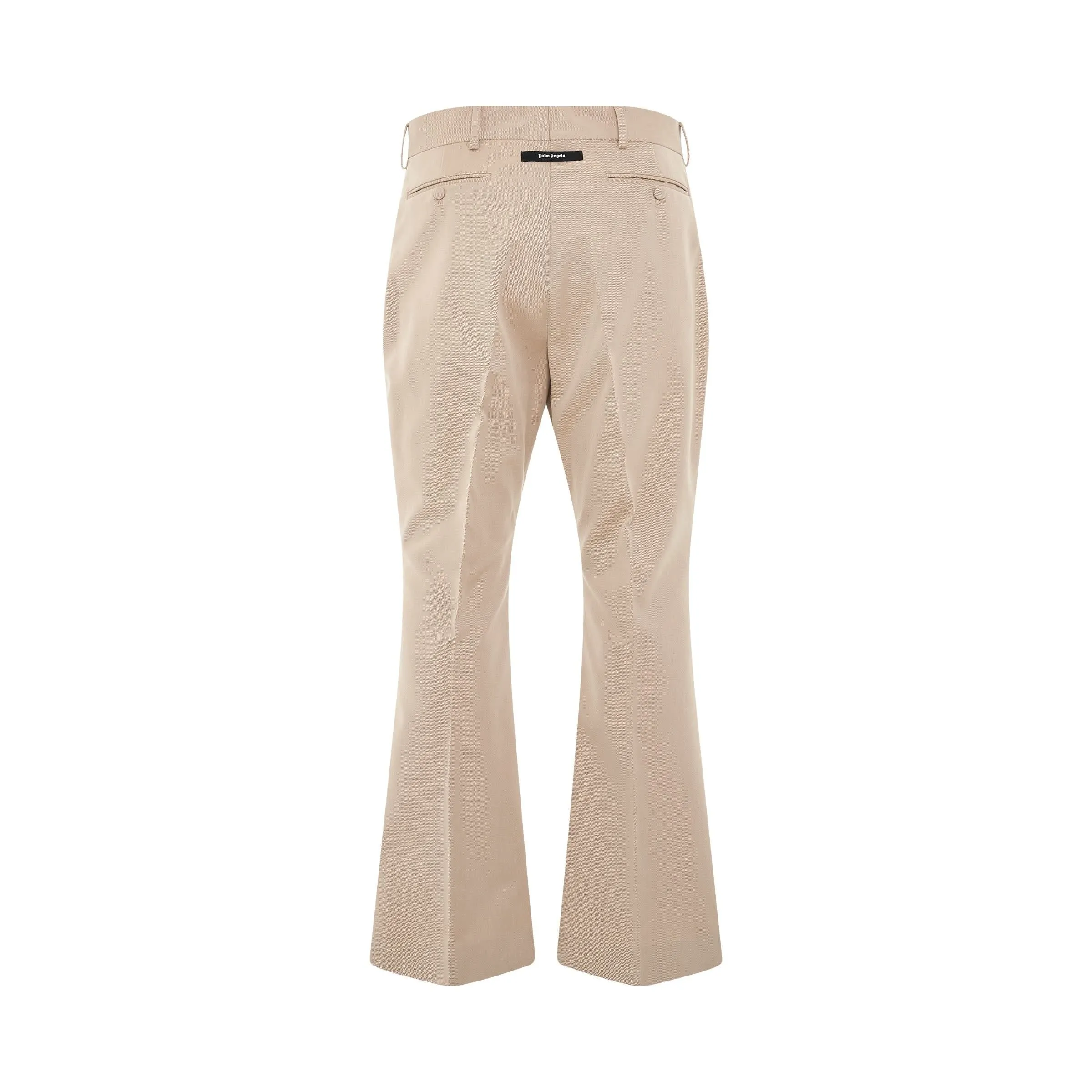 Retro Flare Suit Pants in Beige