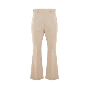 Retro Flare Suit Pants in Beige