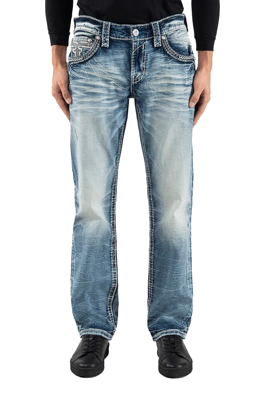 Rock Revival Men's Josiah Straight Denim Jeans