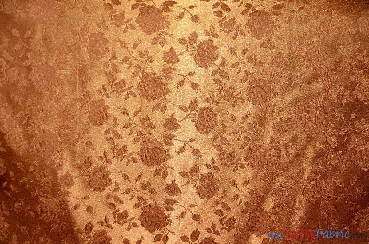 Satin Jacquard - Satin Flower Brocade - Sample Swatch 3x3