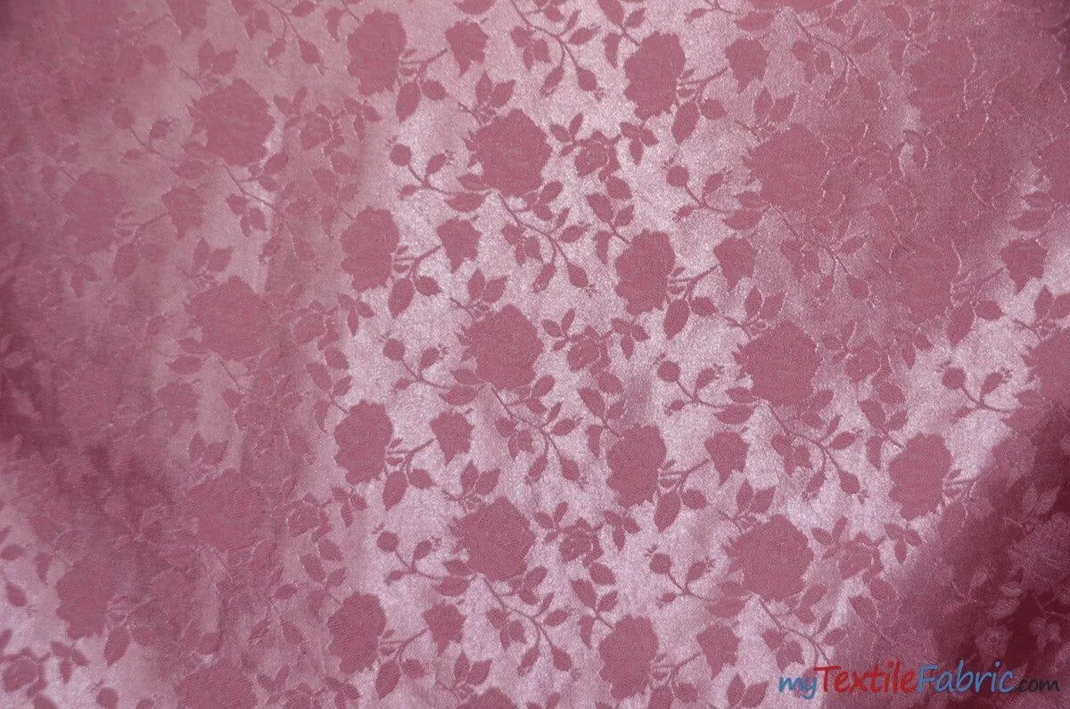 Satin Jacquard - Satin Flower Brocade - Sample Swatch 3x3