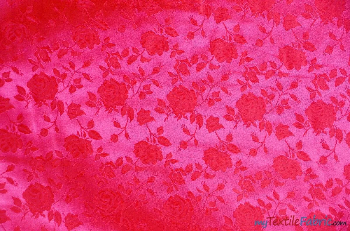 Satin Jacquard - Satin Flower Brocade - Sample Swatch 3x3