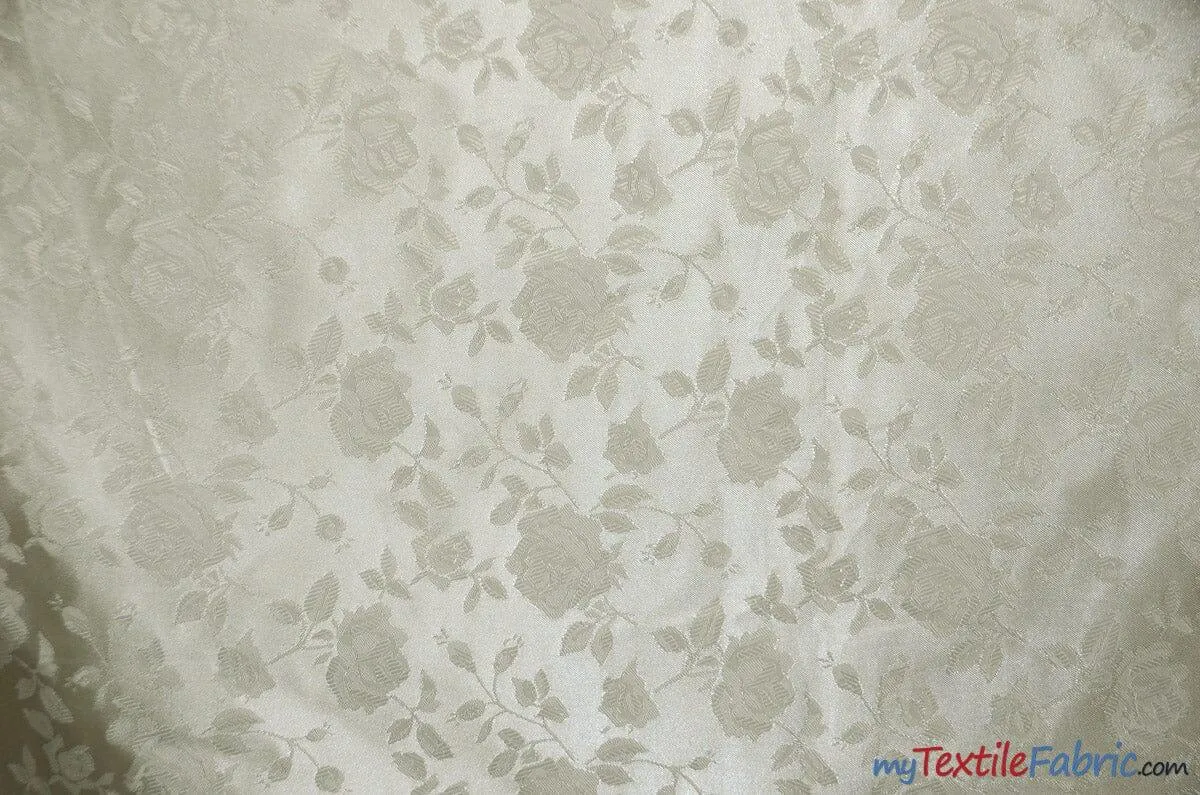 Satin Jacquard - Satin Flower Brocade - Sample Swatch 3x3