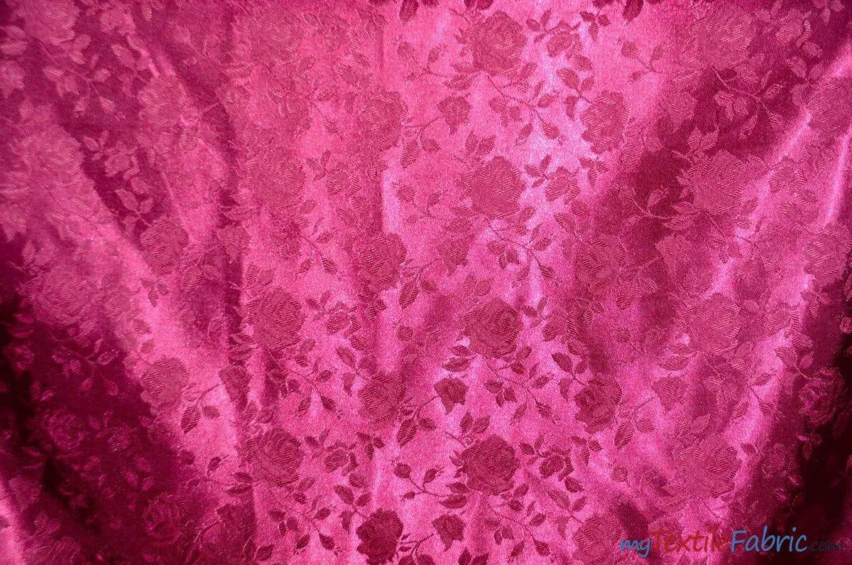 Satin Jacquard - Satin Flower Brocade - Sample Swatch 3x3