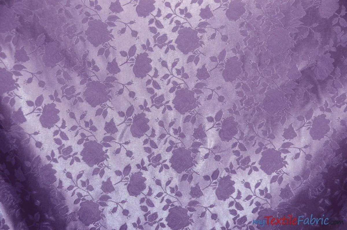 Satin Jacquard - Satin Flower Brocade - Sample Swatch 3x3