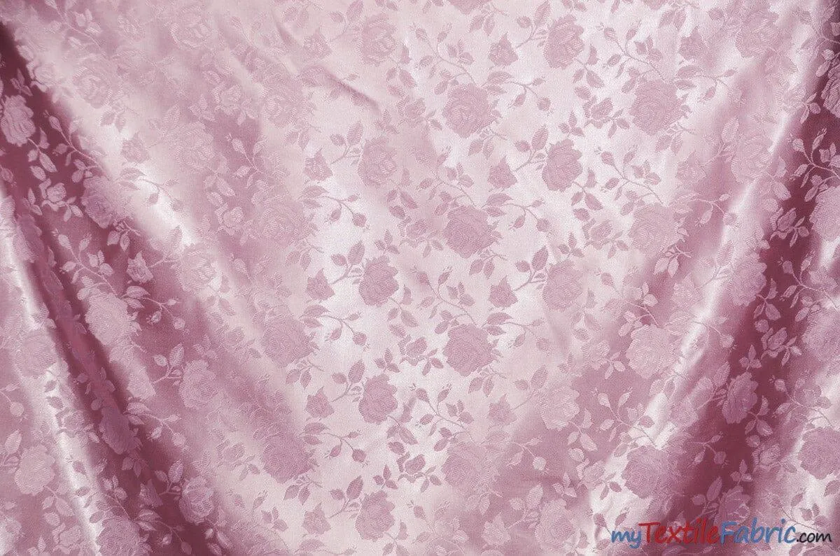 Satin Jacquard - Satin Flower Brocade - Sample Swatch 3x3