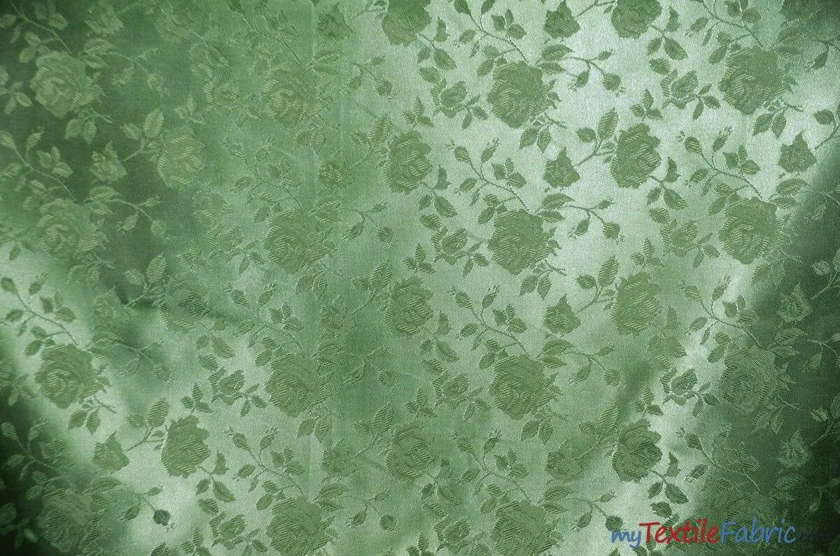 Satin Jacquard - Satin Flower Brocade - Sample Swatch 3x3