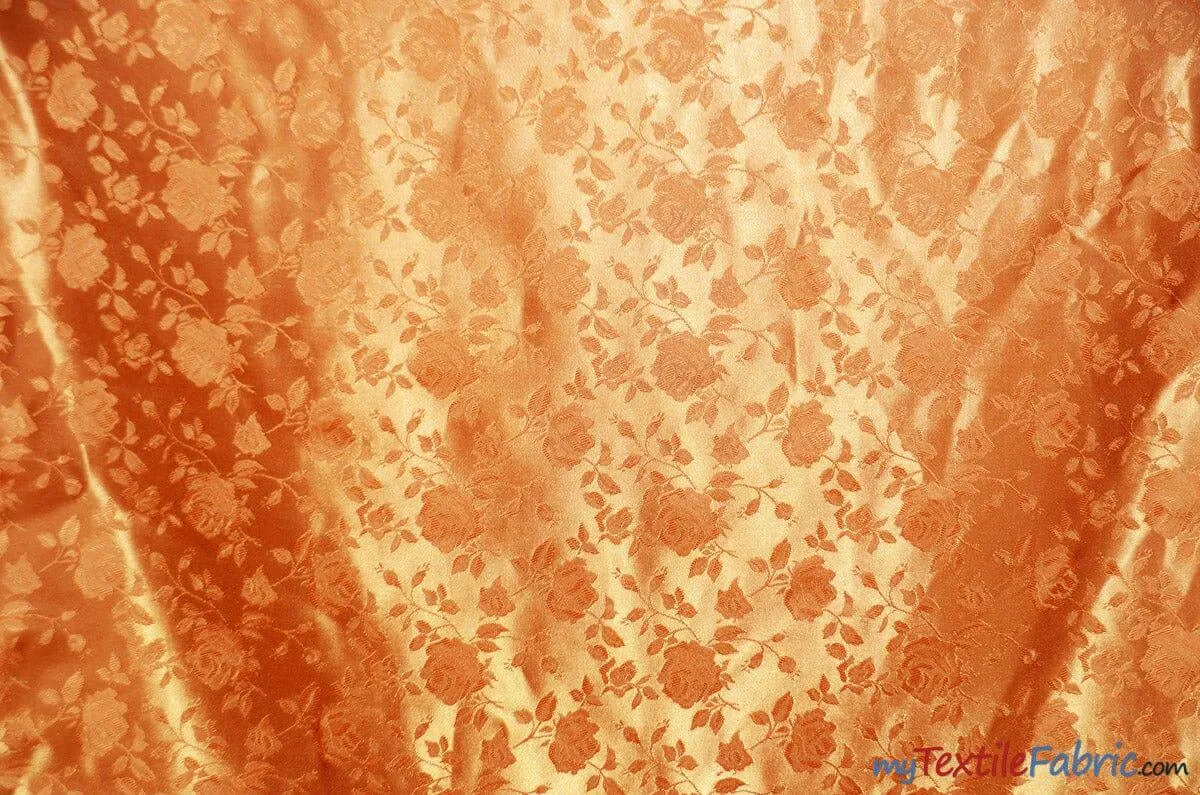 Satin Jacquard - Satin Flower Brocade - Sample Swatch 3x3