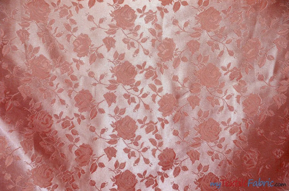 Satin Jacquard - Satin Flower Brocade - Sample Swatch 3x3