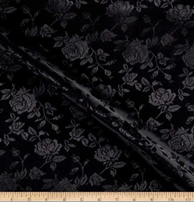 Satin Jacquard - Satin Flower Brocade - Sample Swatch 3x3