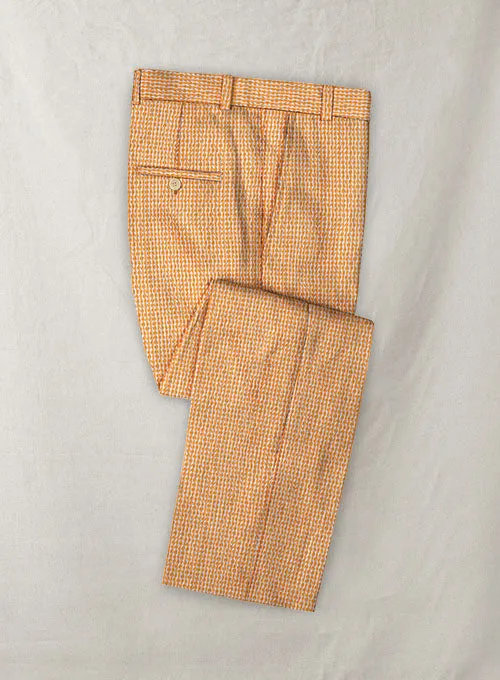 Scabal Gingham Orange Seersucker Pants