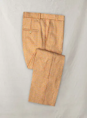 Scabal Gingham Orange Seersucker Pants