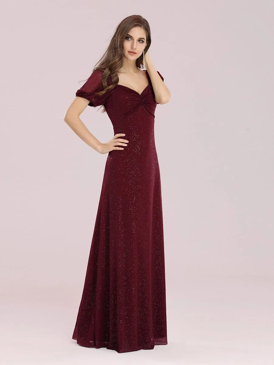 Simple Sheath Sweetheart Neck Floor Length Bridesmaid Dress