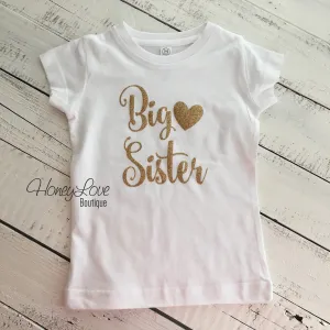 Sister bodysuits and shirts - Gold Glitter