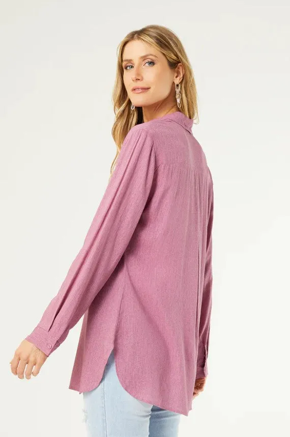 Skyla Button Down Tunic Top- 2 Colors!