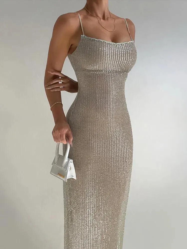 Tania Metallic Sparkle Dress