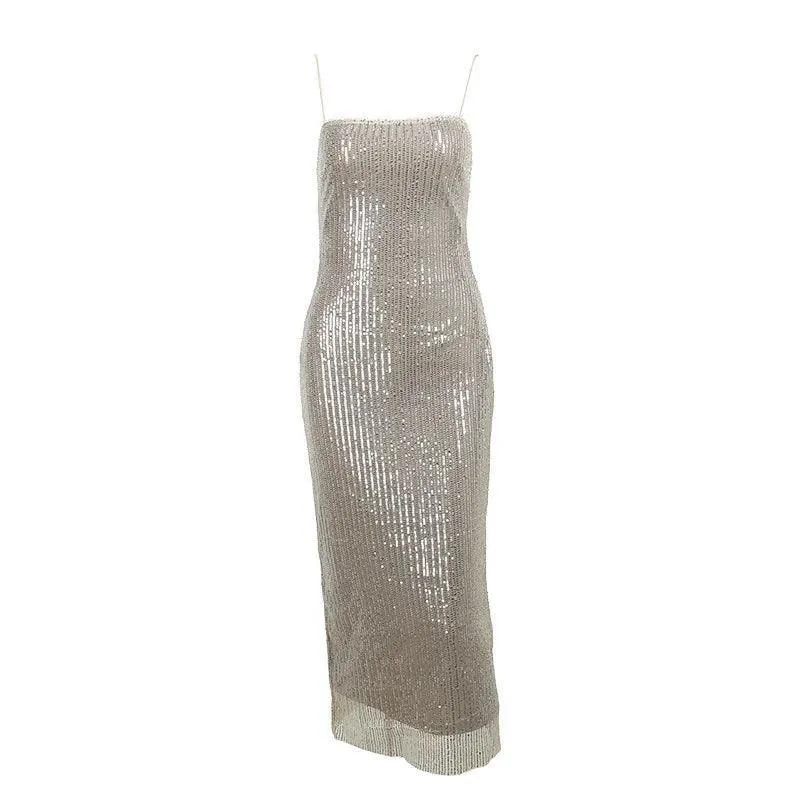 Tania Metallic Sparkle Dress