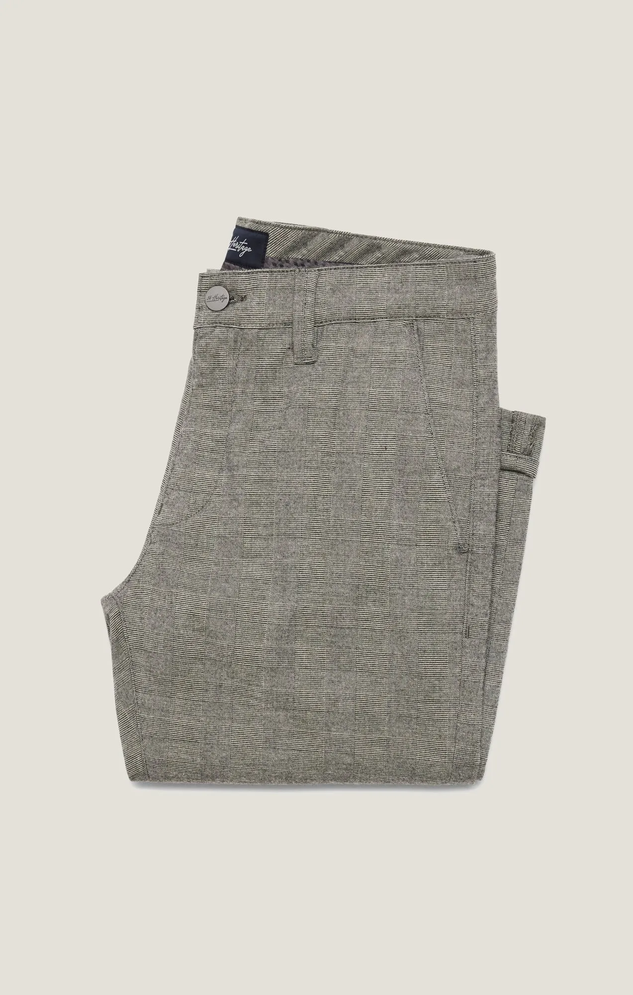 Verona Slim Leg Chino Pants in Taupe Elite Check