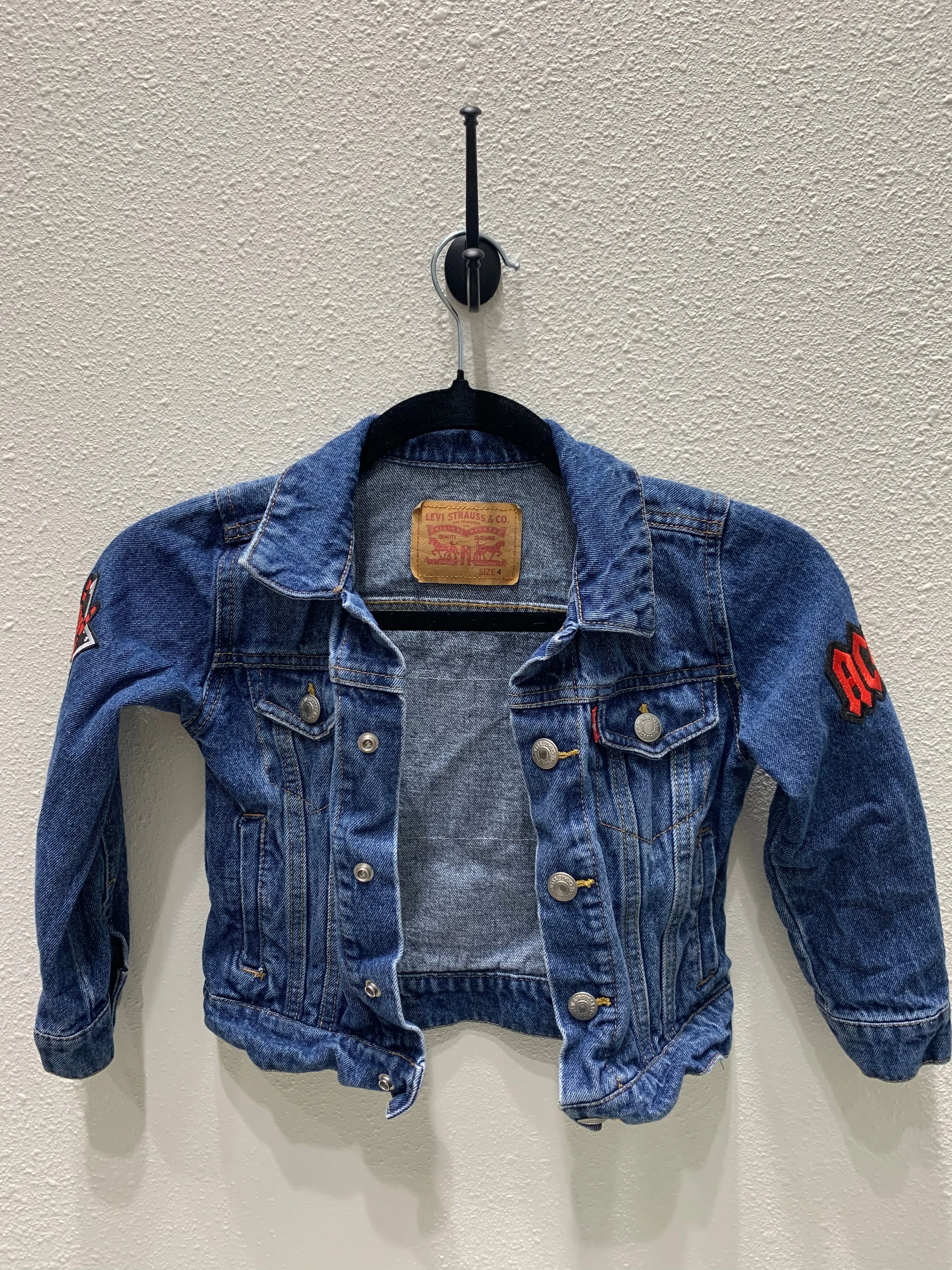 Vintage Repurposed AC/DC Toddler Jacket