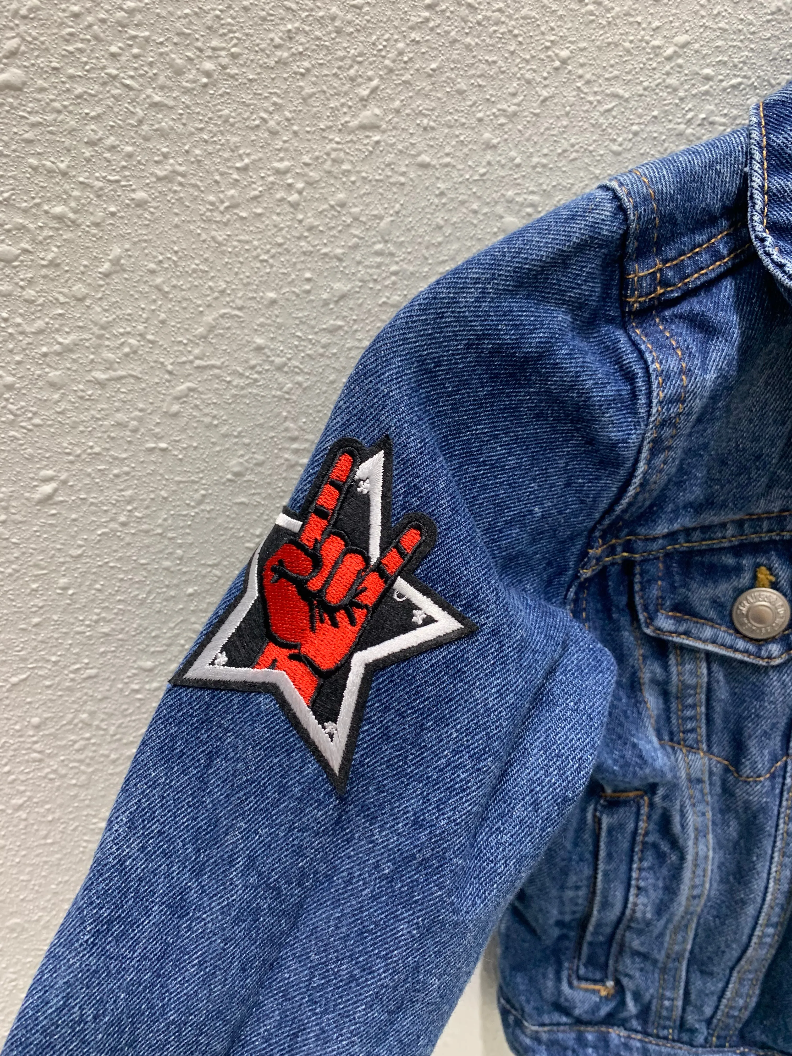 Vintage Repurposed AC/DC Toddler Jacket