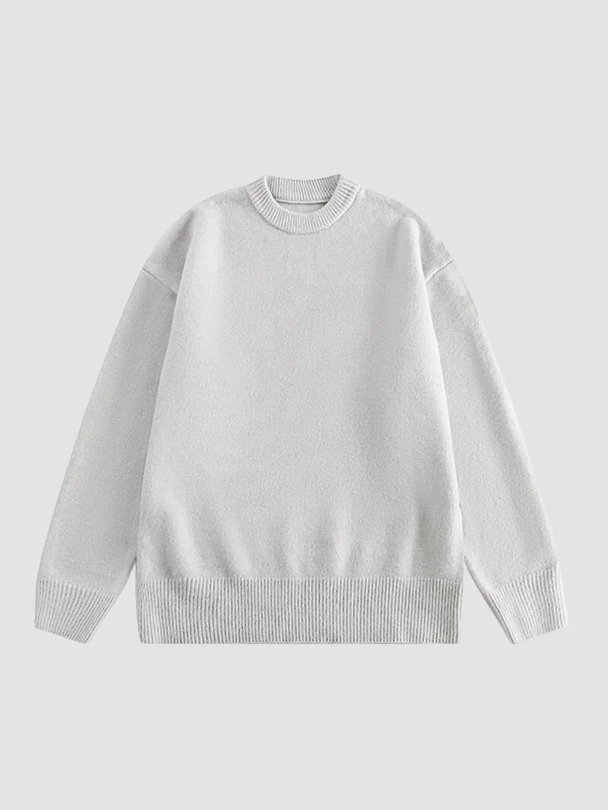 We Love Street Retro Solid Pullover Sweater