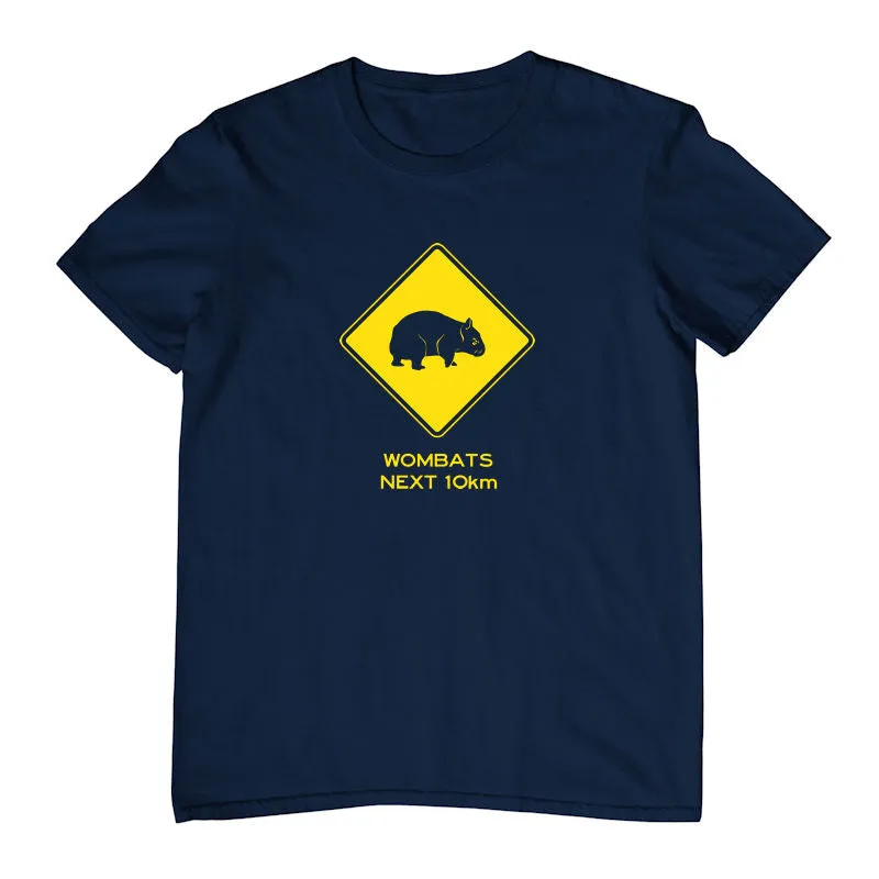 Wombat Road Sign Childrens T-Shirt (Colour Choices)