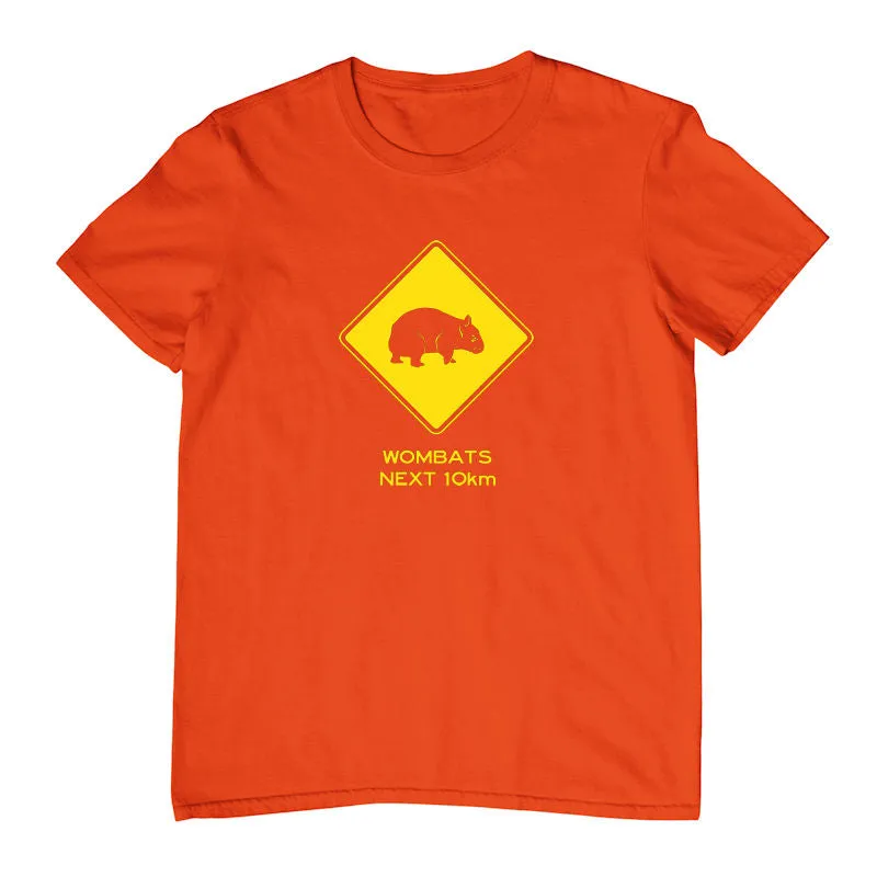 Wombat Road Sign Childrens T-Shirt (Colour Choices)