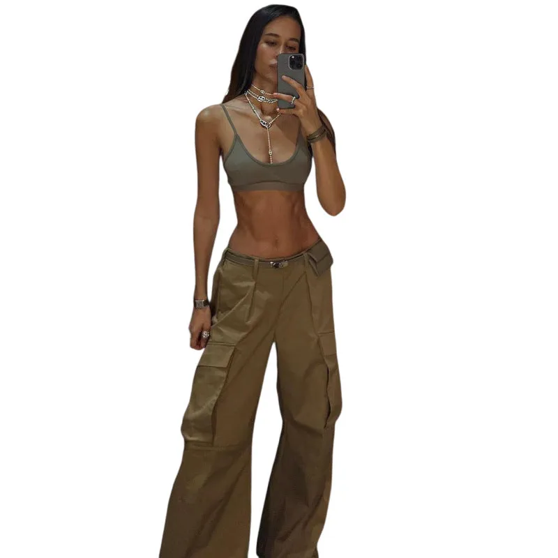 Women's Versatile Casual Retro Multi-pocket Cargo Pants