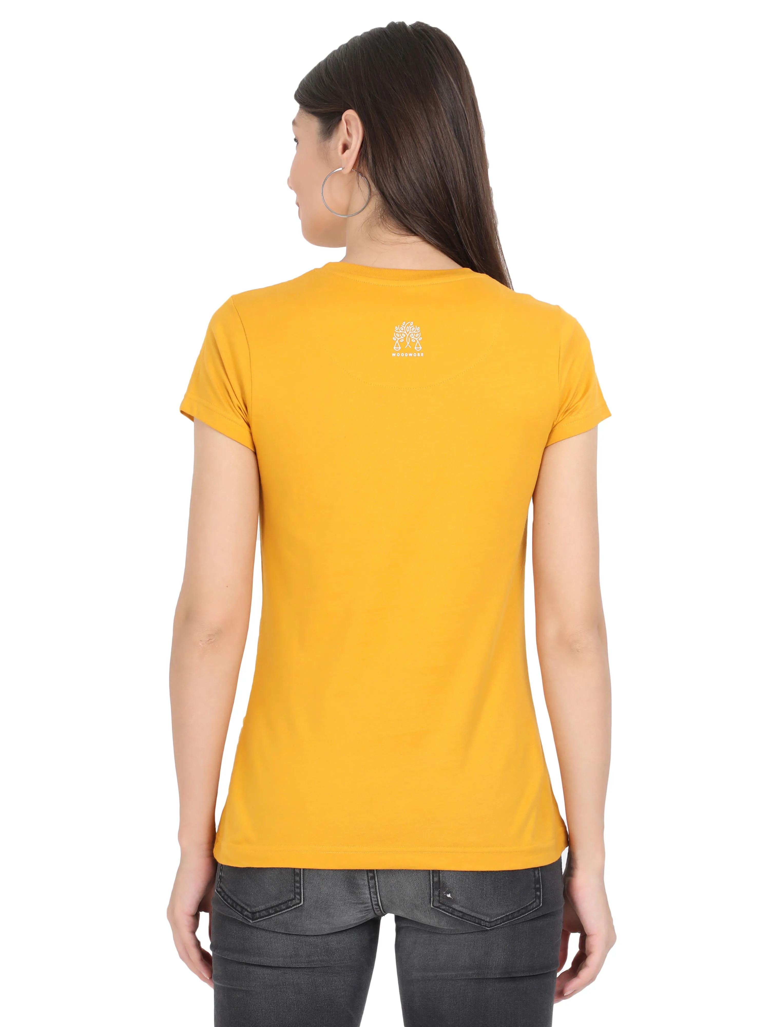 Woodwose Organic Clothing Women's  Regular Fit Organic Cotton T-shirt - Mais