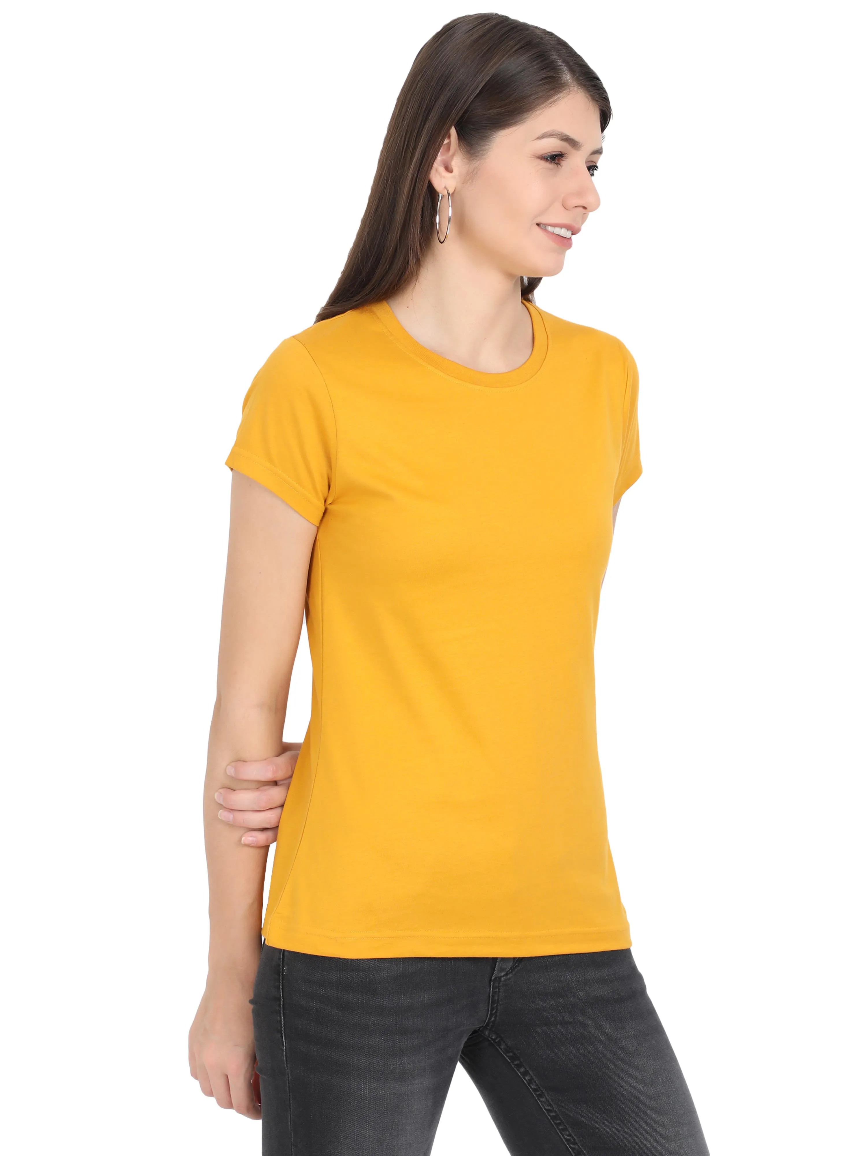 Woodwose Organic Clothing Women's  Regular Fit Organic Cotton T-shirt - Mais