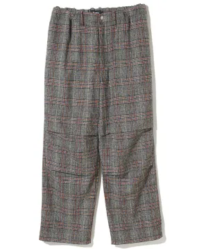 WOOL CHECK PANTS