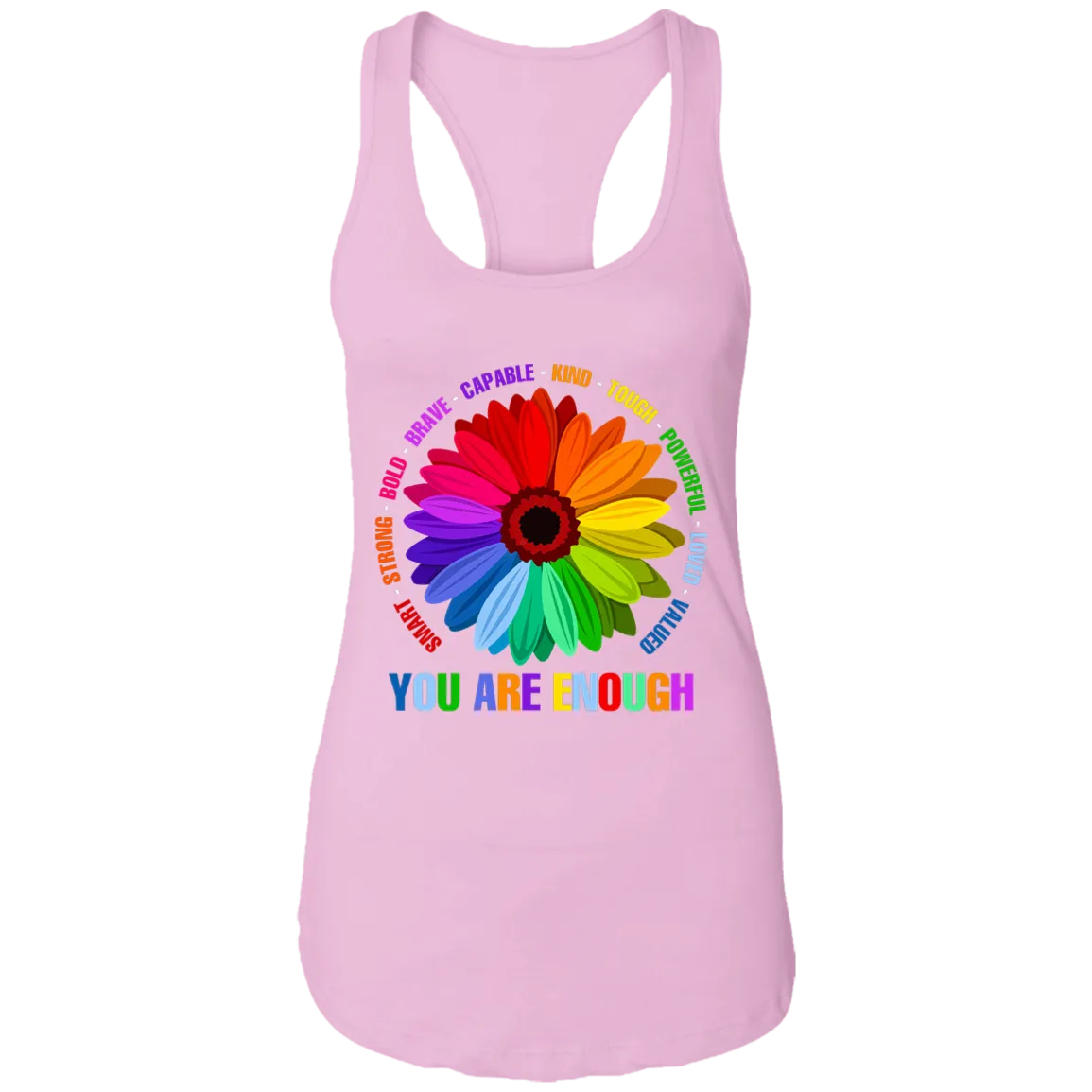 You are enough smart Ladies Ideal Racerback Tank