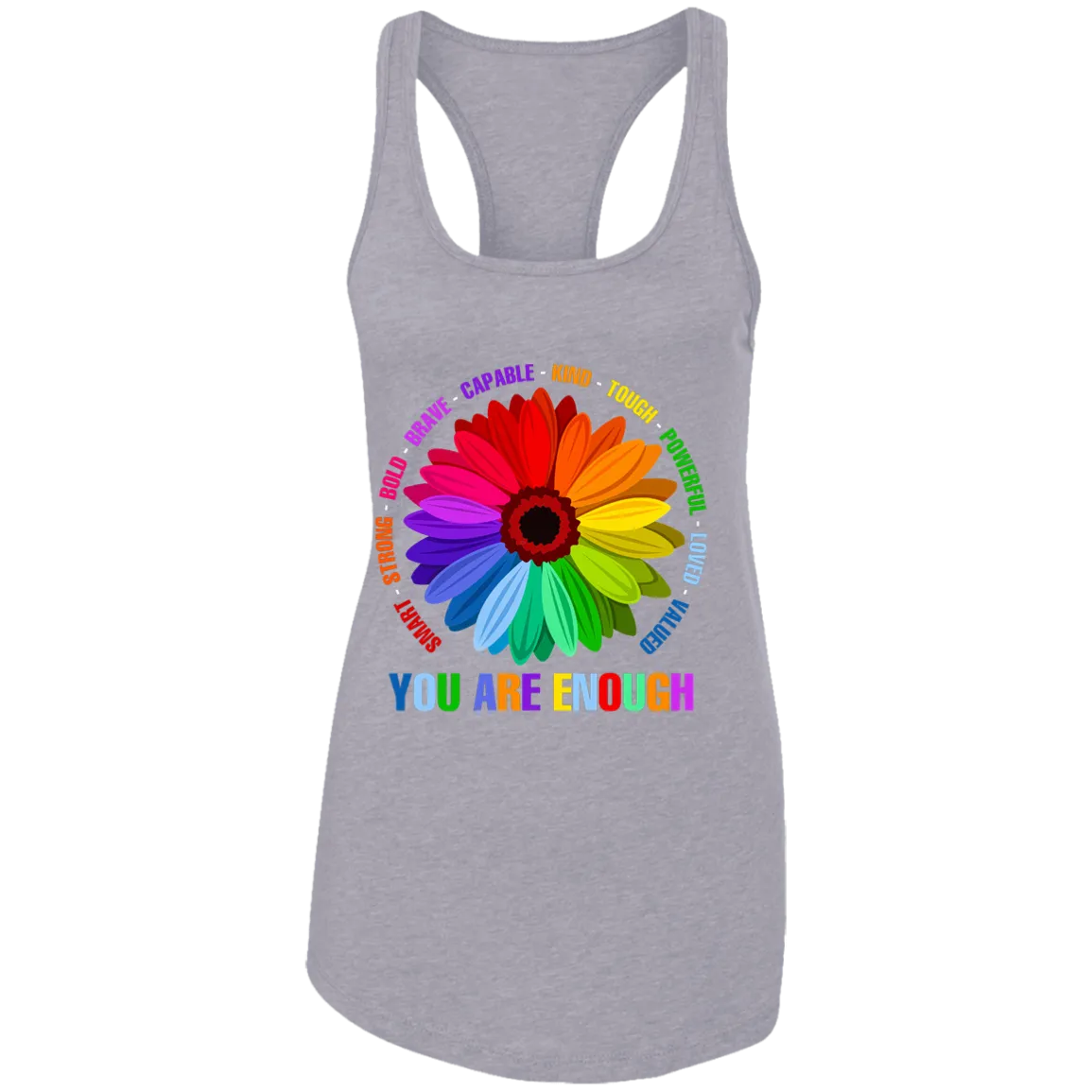 You are enough smart Ladies Ideal Racerback Tank