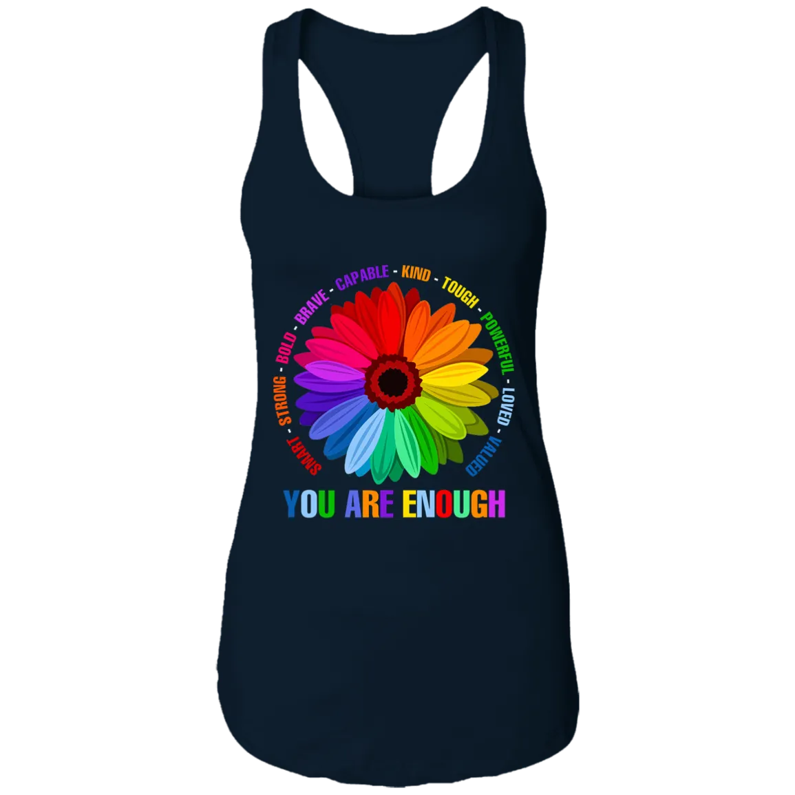 You are enough smart Ladies Ideal Racerback Tank