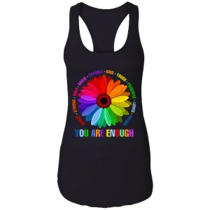 You are enough smart Ladies Ideal Racerback Tank