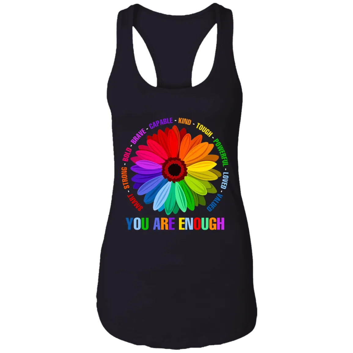 You are enough smart Ladies Ideal Racerback Tank